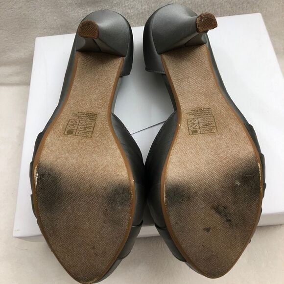 David’s Bridal grey bow heels bridesmaid 7.5M - Picture 5 of 8